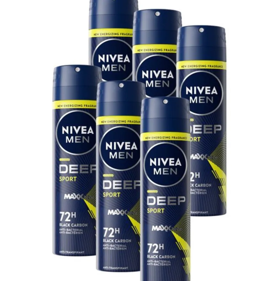 6x NIVEA Men Deodorant Spray Deep Sport 150 ml