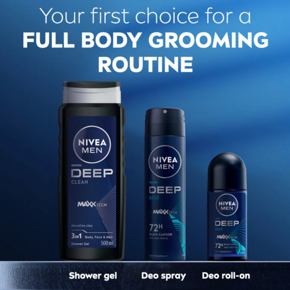6x NIVEA Men Deospray Deep Beat 150 ml