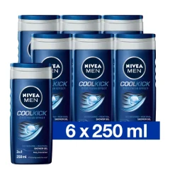 6x NIVEA Men Douchegel Cool Kick 250 ml