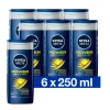 6x NIVEA Men Douchegel Power Refresh 250 ml
