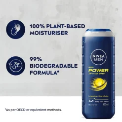 6x NIVEA Men Douchegel Power Refresh 250 ml