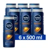 6x NIVEA Men Douchegel Sport 500 ml