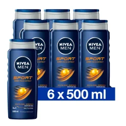 6x NIVEA Men Douchegel Sport 500 ml