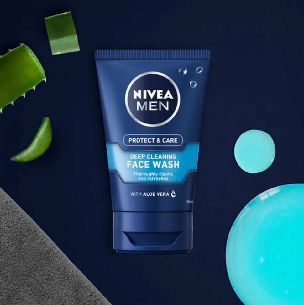 6x NIVEA Men Face Wash Protect & Care 100 ml