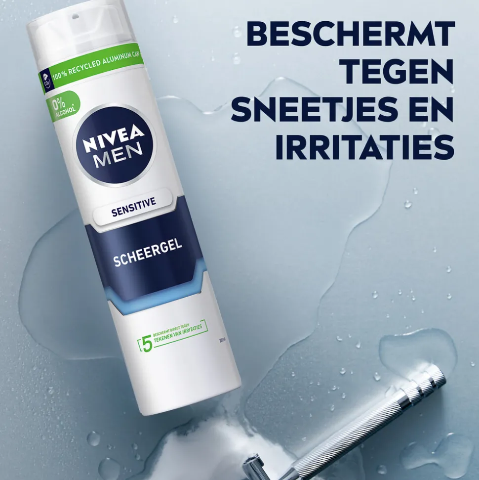 6x NIVEA Men Scheergel Sensitive 200 ml