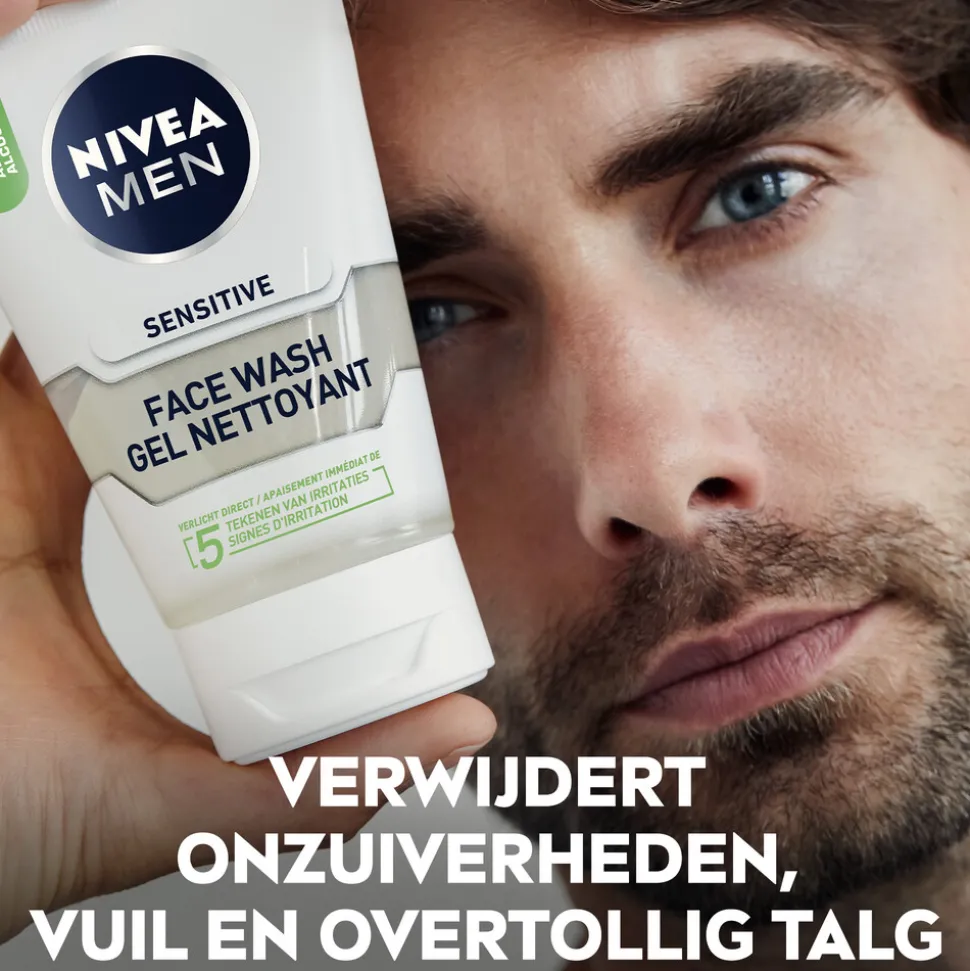 6x NIVEA Men Sensitive Face Wash 100 ml