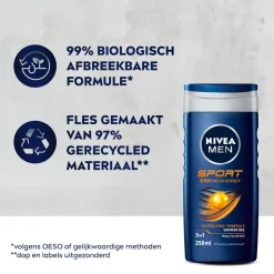 6x NIVEA Men Sport Douchegel 250 ml