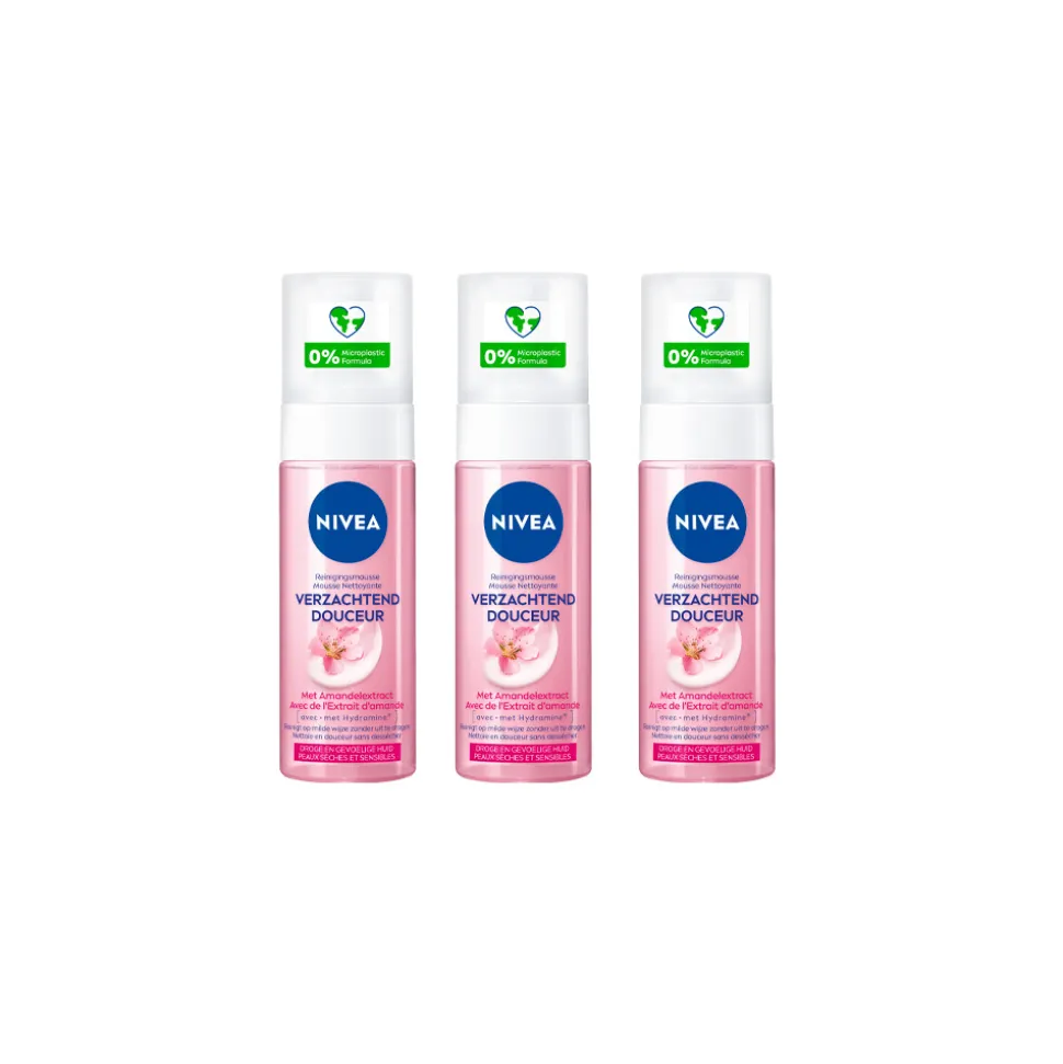 3x NIVEA Reinigingsmousse Verzachtend 150 ml
