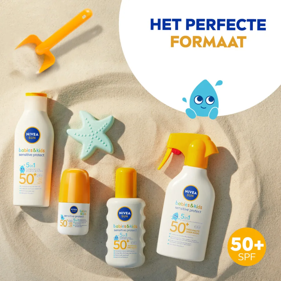 6x NIVEA Sun Babies & Kids Sensitive Protect Zonnespray SPF 50+ 270 ml
