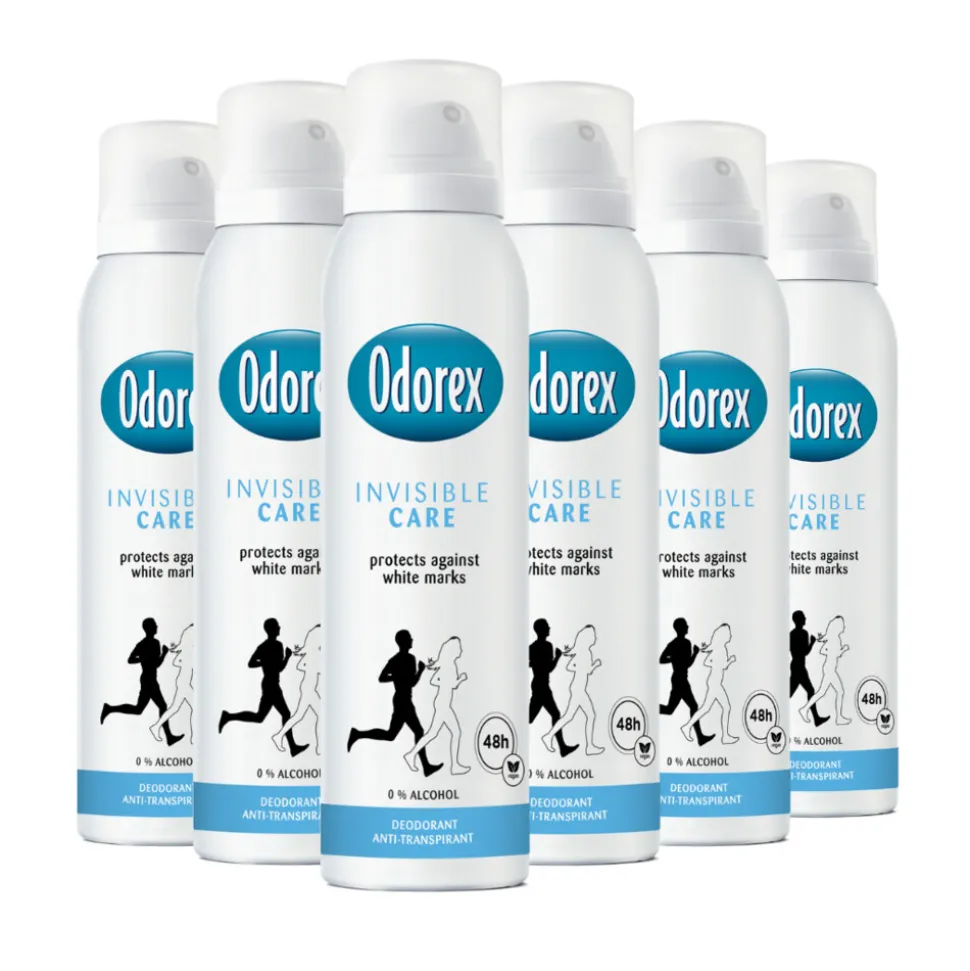 6x Odorex Deodorant Spray Invisible Care 150 ml