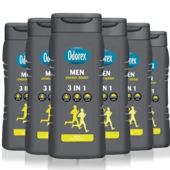 6x Odorex Douchegel For Men 3-in-1 Energy Boost 300 ml