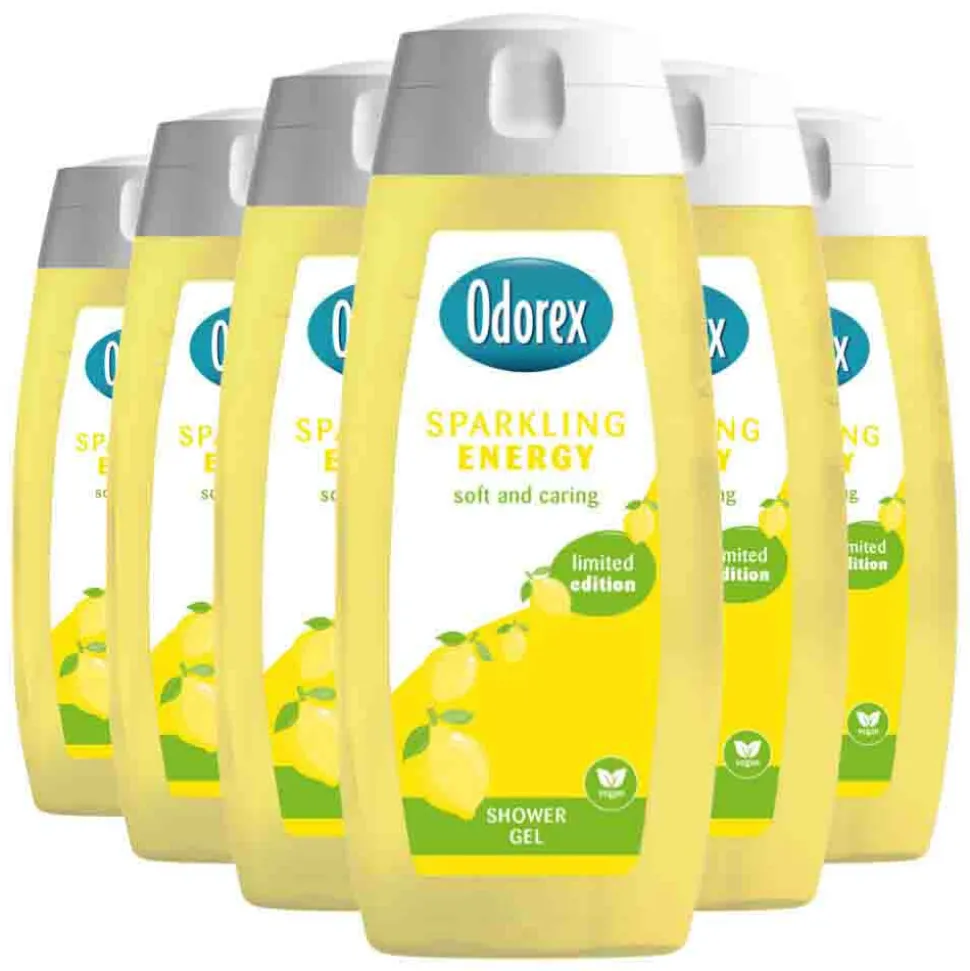 6x Odorex Douchegel Sparkling Energy 300 ml