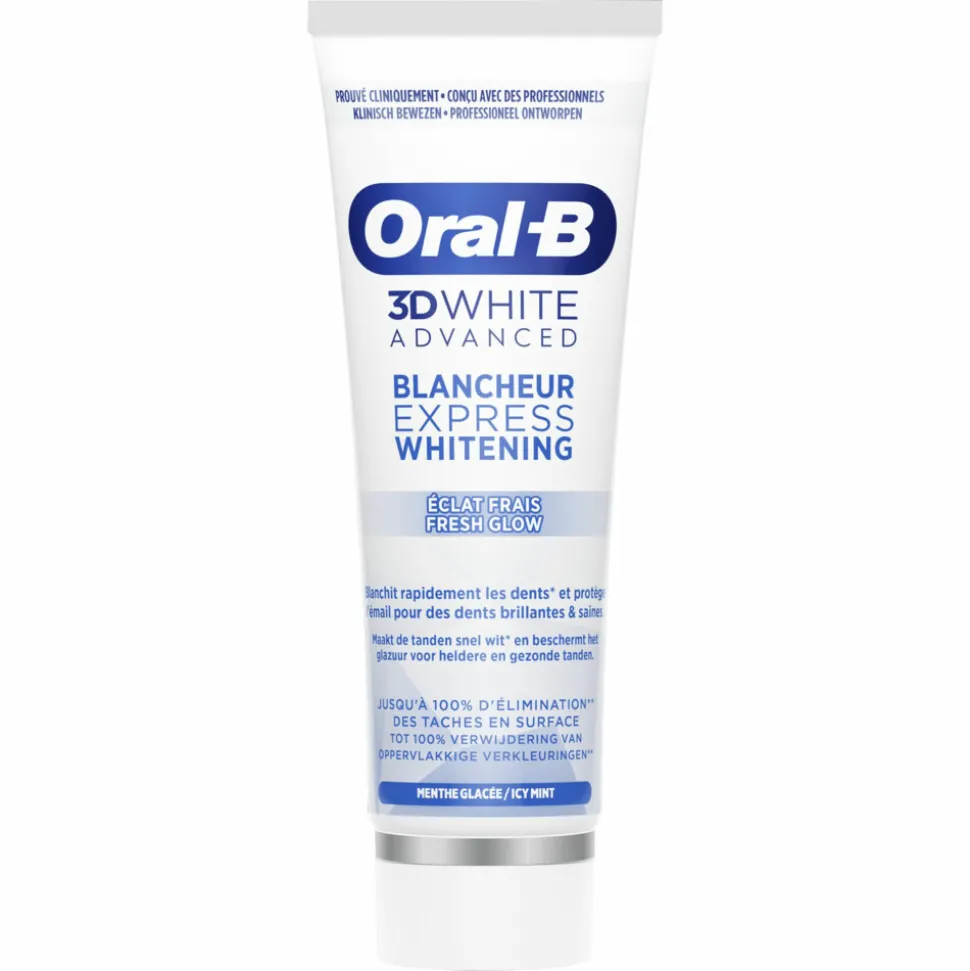 12x Oral-B Tandpasta 3DWhite Advanced Express Whitening Fresh Glow 75 ml