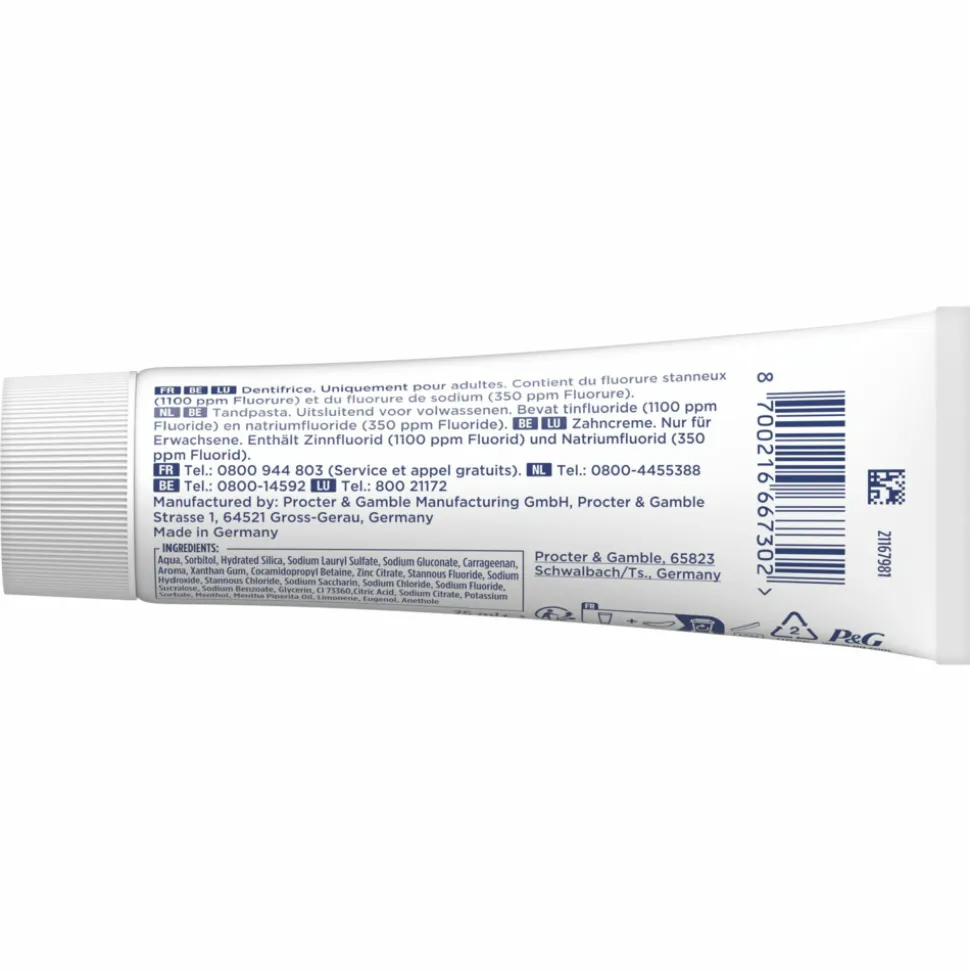 12x Oral-B Tandpasta Professional Bescherming Gevoelige Tanden Frisse Munt 75 ml
