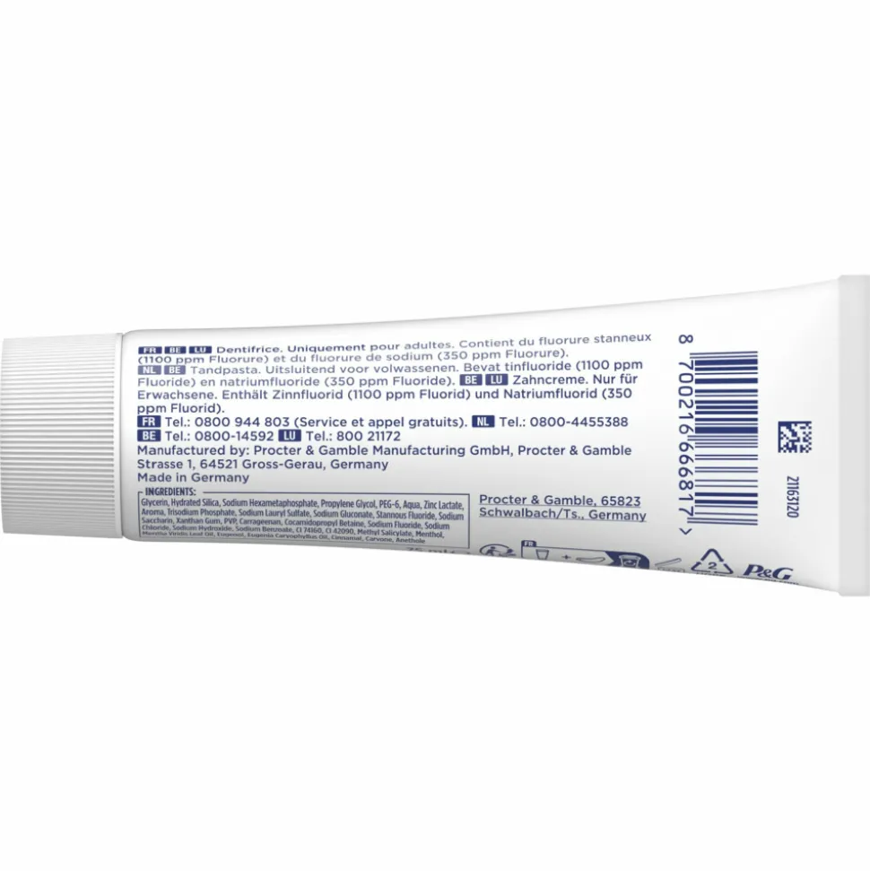 12x Oral-B Tandpasta Professional Tandsteencontrole Reinigingskristallen Extra Fris 75 ml