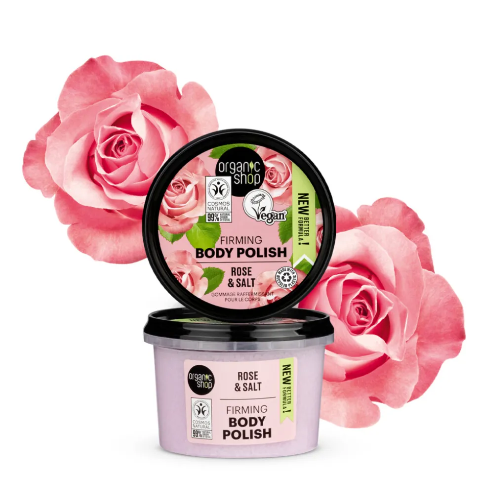 6x Organic Shop Body Polish Pearl Rose 250 ml