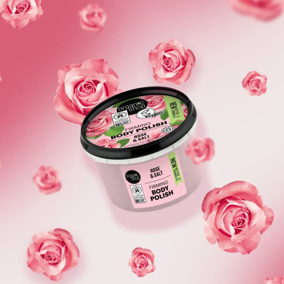 6x Organic Shop Body Polish Pearl Rose 250 ml
