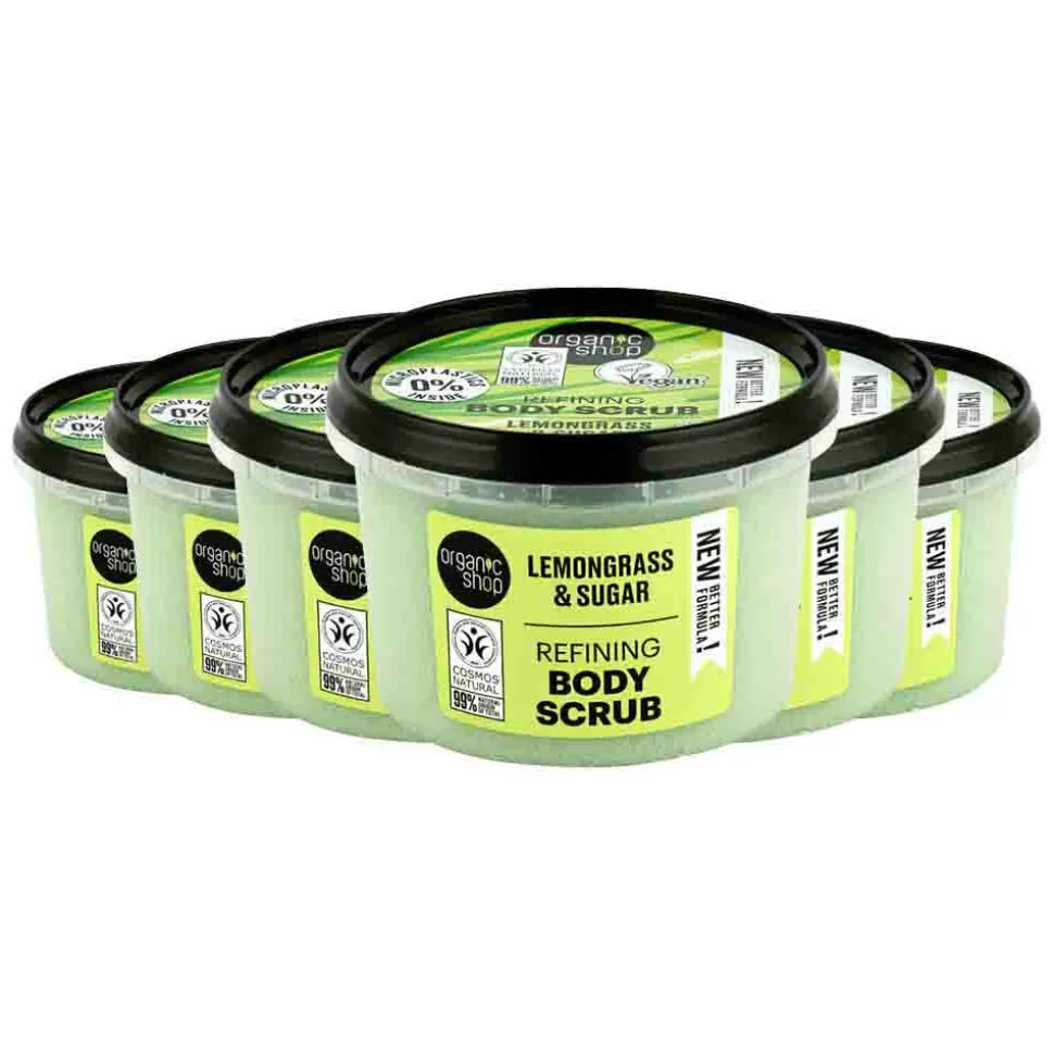 6x Organic Shop Body Scrub Lemongrass 250 ml