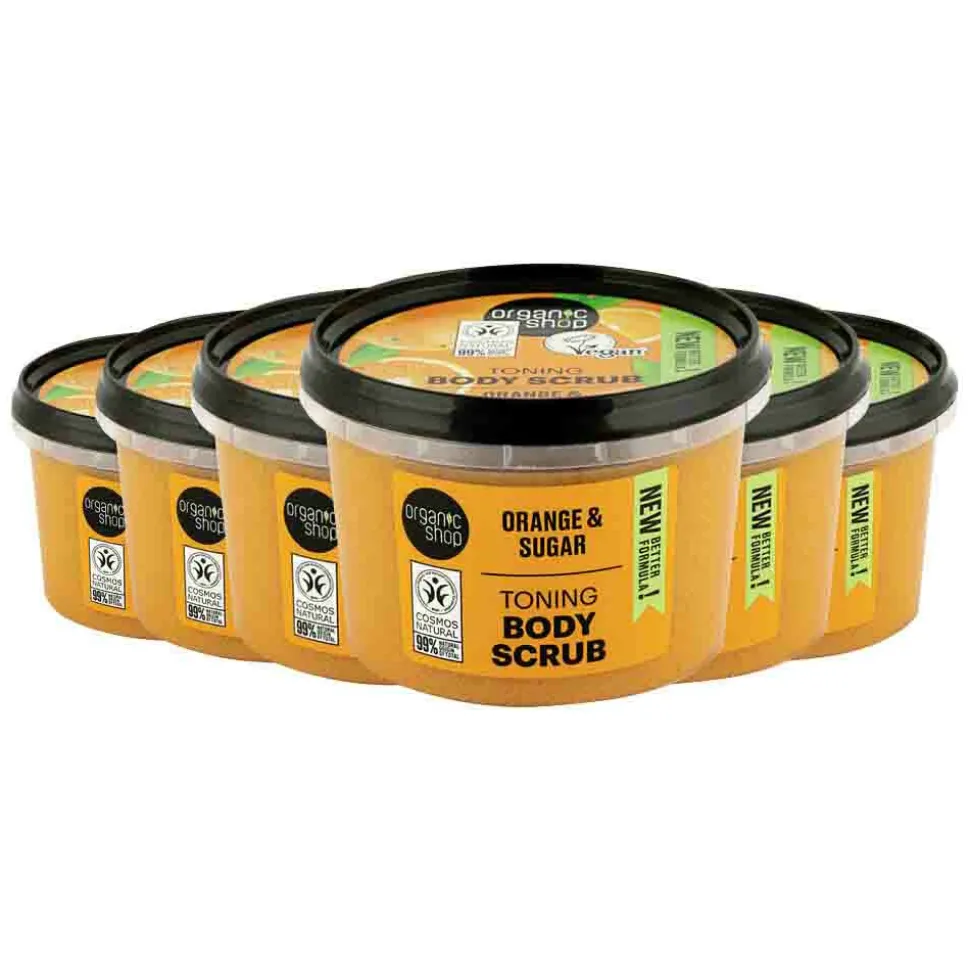6x Organic Shop Body Scrub Orange 250 ml