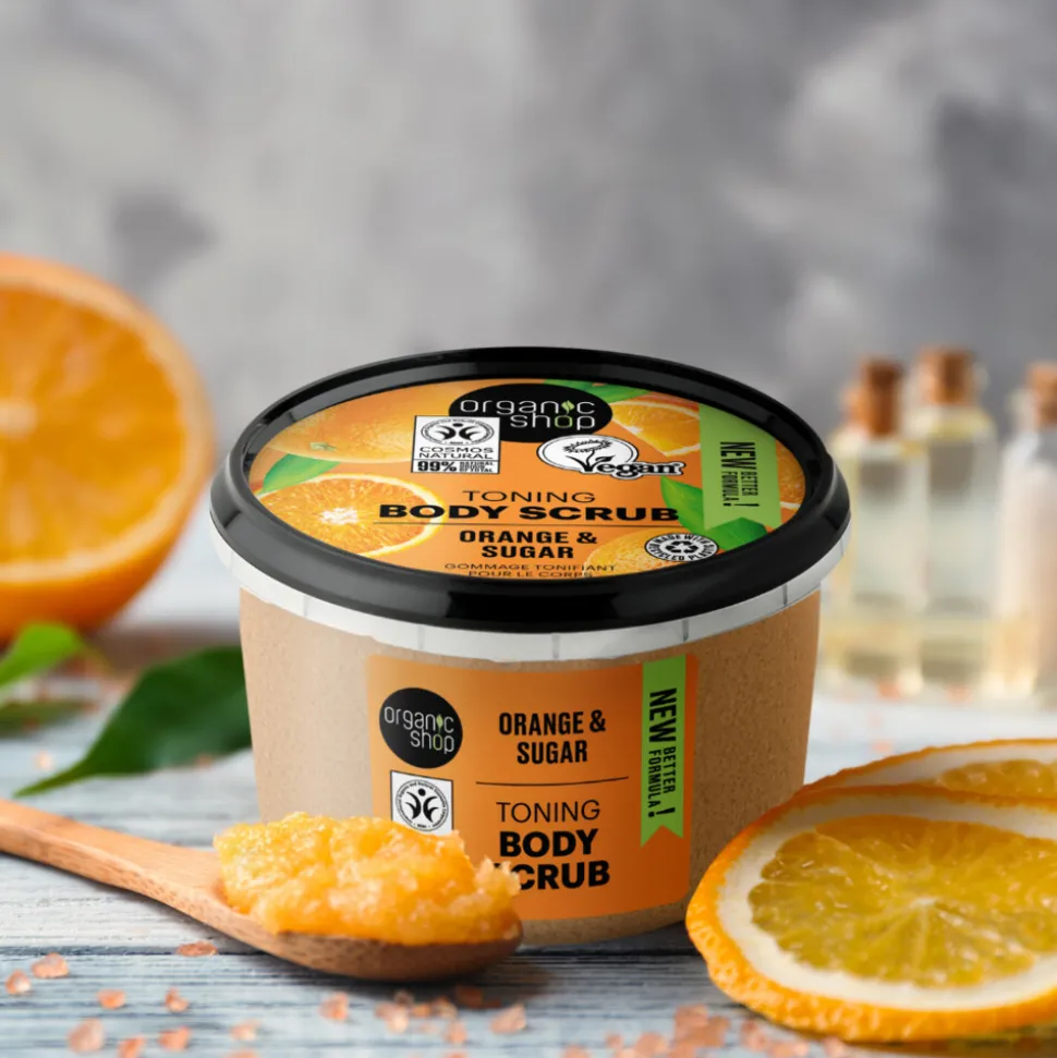 6x Organic Shop Body Scrub Orange 250 ml
