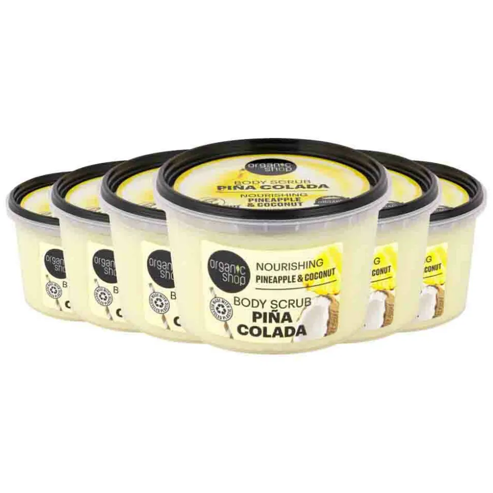 6x Organic Shop Body Scrub Pineapple & Coconut 250 ml