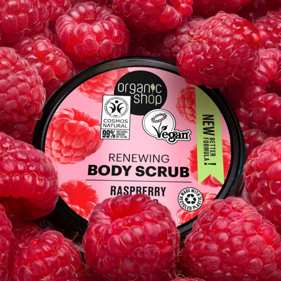 6x Organic Shop Body Scrub Raspberry Cream 250 ml