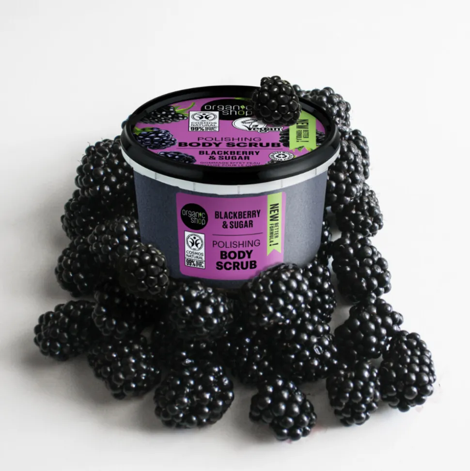 6x Organic Shop Body Scrub Blackberry 250 ml