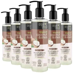 6x Organic Shop Coconut & Shea Shampoo 280 ml