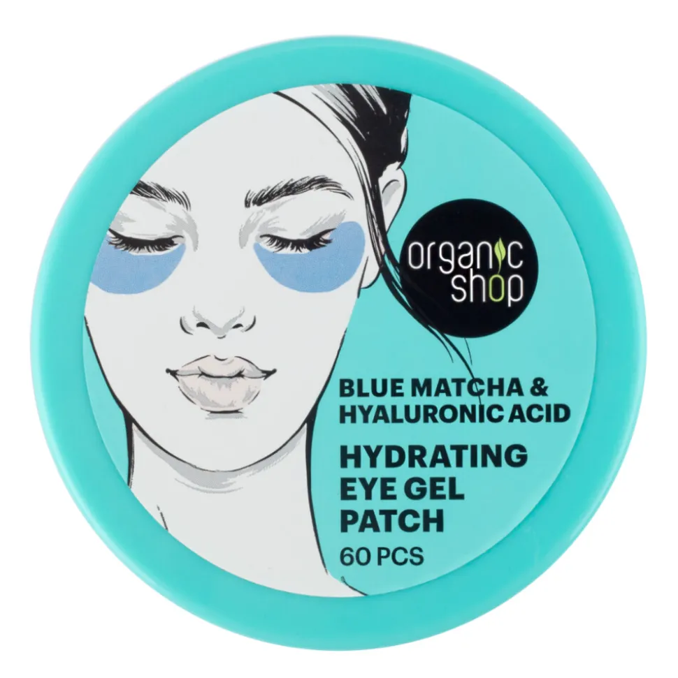6x Organic Shop Eye Gel Patch Blue matcha & Hyaluronic Acid 60 pcs