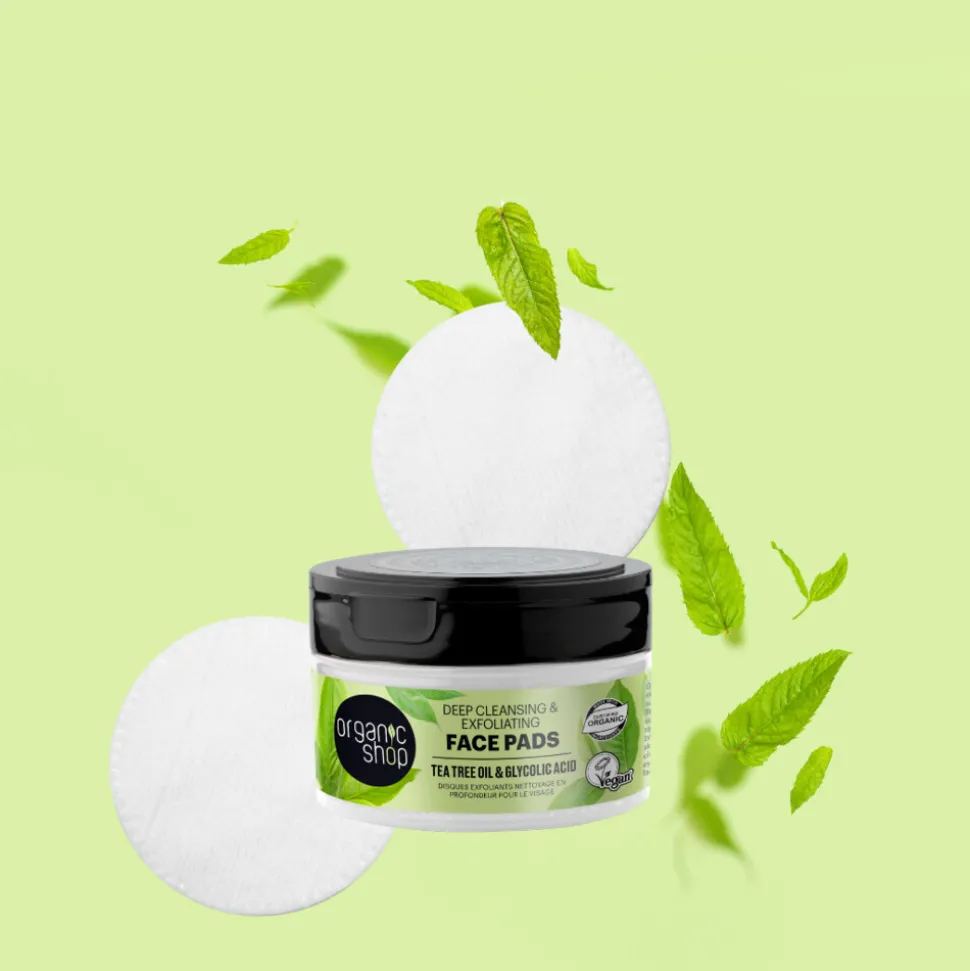 6x Organic Shop Face Pads Deep cleansing 20 pcs