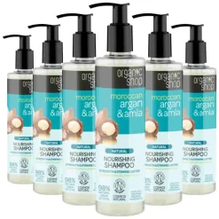6x Organic Shop Shampoo Argan & Amla 280 ml
