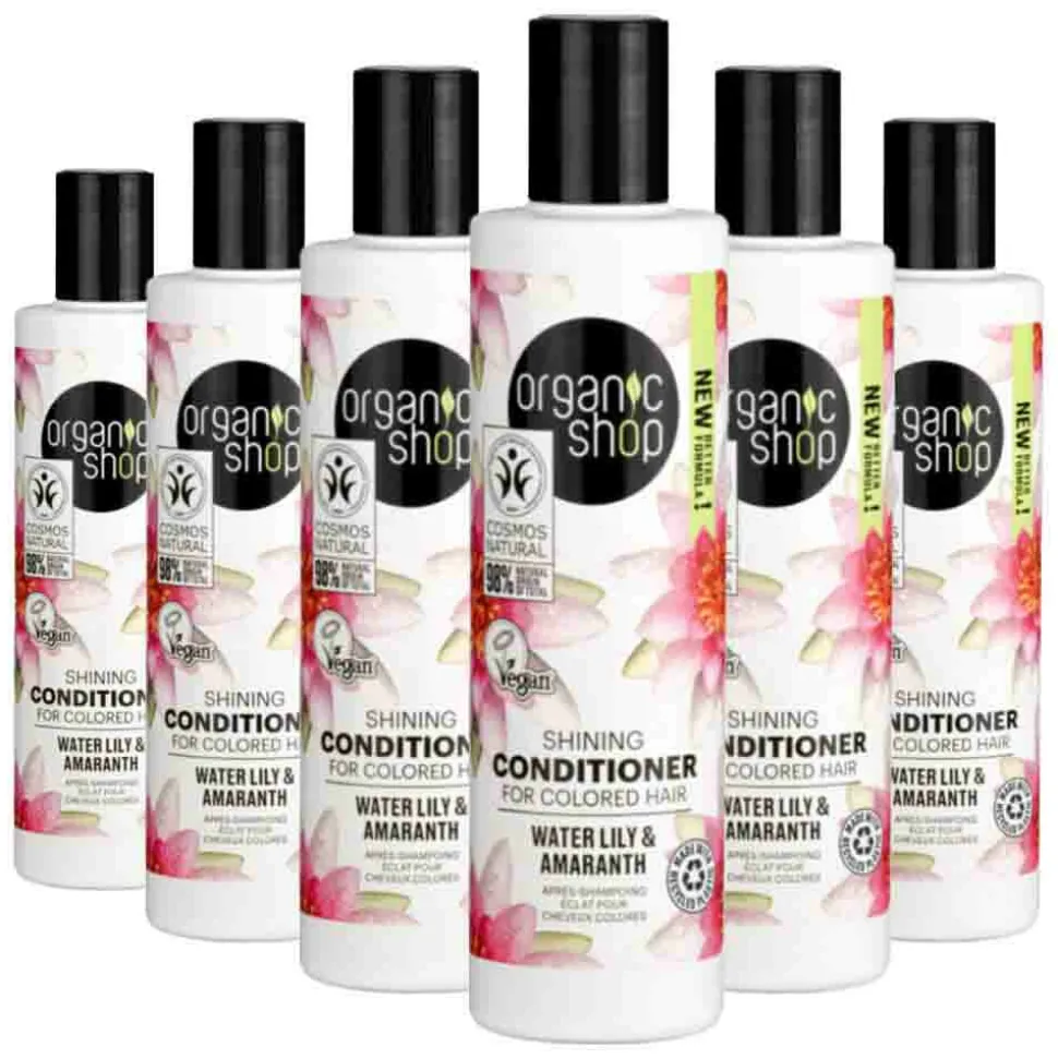 6x Organic Shop Shining Conditioner Water Lily and Amaranth 280 ml