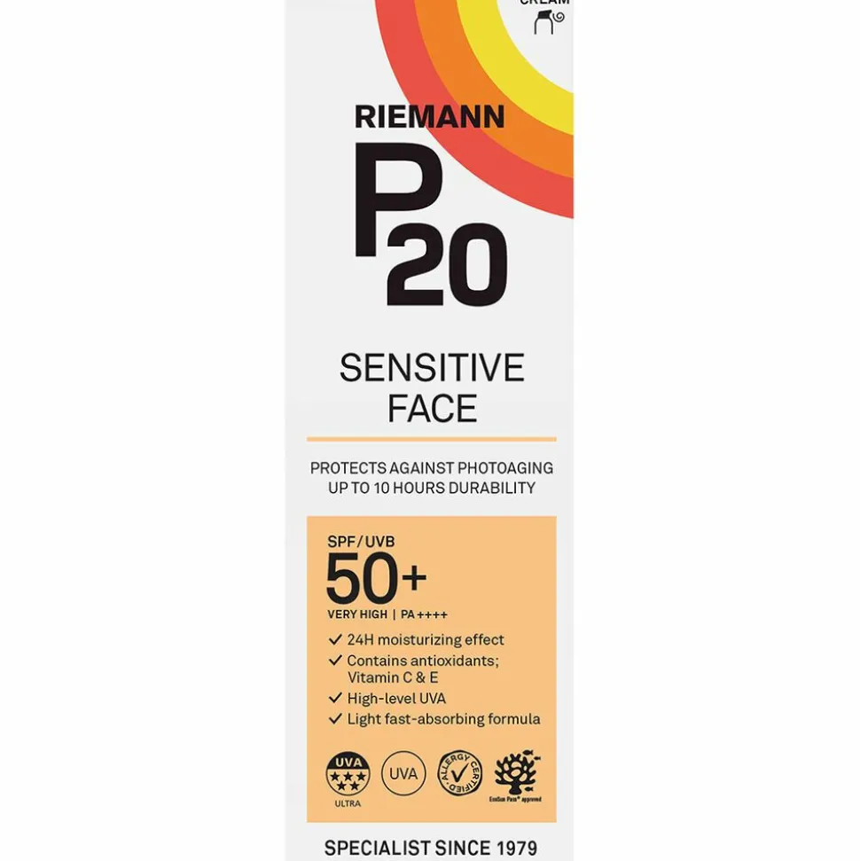 2x P20 Sensitive Face SPF 50+ Creme 50 gr
