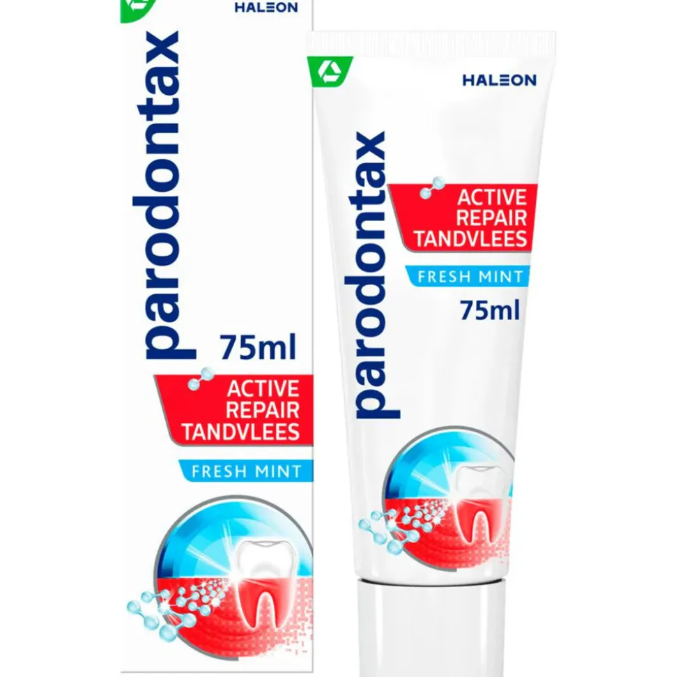 3x Parodontax Tandpasta Active Repair Tandvlees Fresh Mint 75 ml