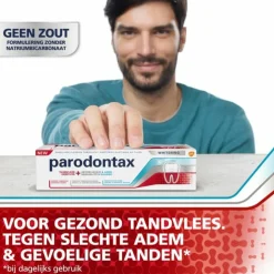 6x Parodontax Tandpasta Tandvlees + Gevoeligheid & Adem Whitening 75 ml