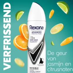 6x Rexona Deodorant Spray Advanced Protection Invisible 150 ml