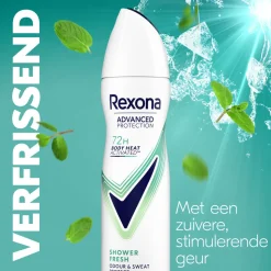 6x Rexona Deodorant Spray Advanced Protection Shower Fresh 150 ml