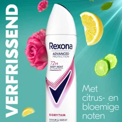 6x Rexona Deodorant Spray Advanced Protection Ultra Dry Biorythm 150 ml