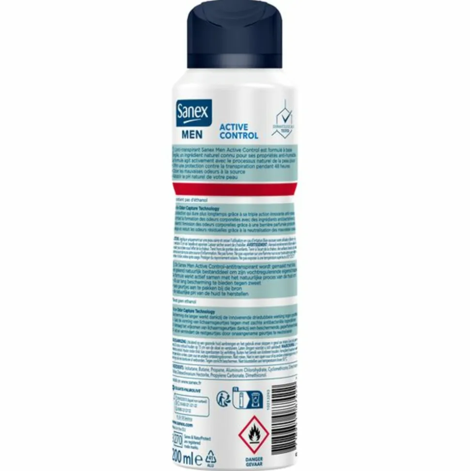 6x Sanex Deodorant Spray Men Active Control 200 ml