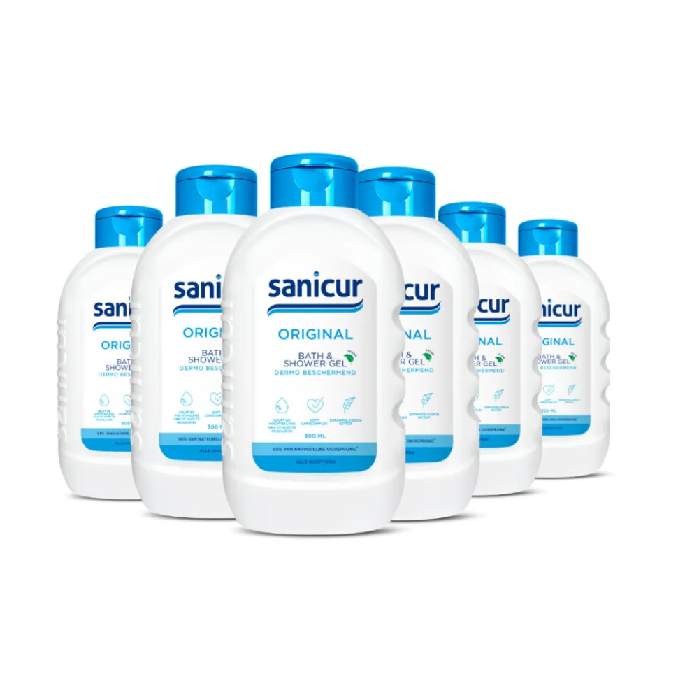6x Sanicur Douchecrème Original 300 ml