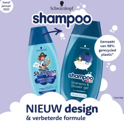 6x Schwarzkopf Kids Boys Piraat Shampoo en Douchegel 250 ml