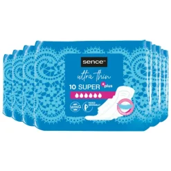 6x Sence Maandverband Super Plus 10 stuks