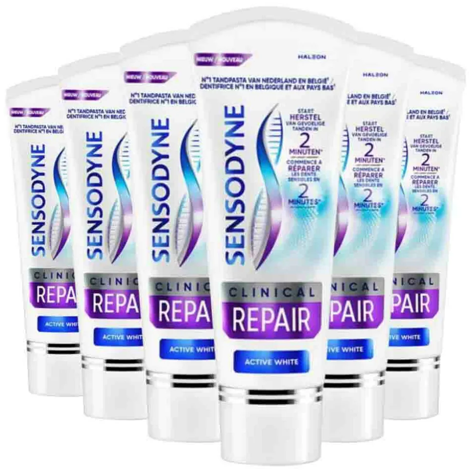 6x Sensodyne Tandpasta Clinical Repair Active White 75 ml