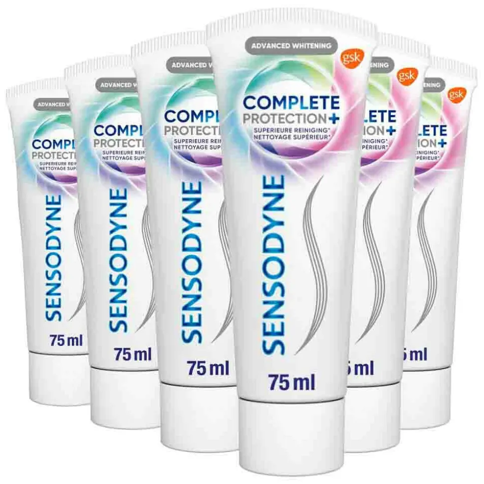 6x Sensodyne Tandpasta Complete Protection+ Advanced Whitening 75 ml