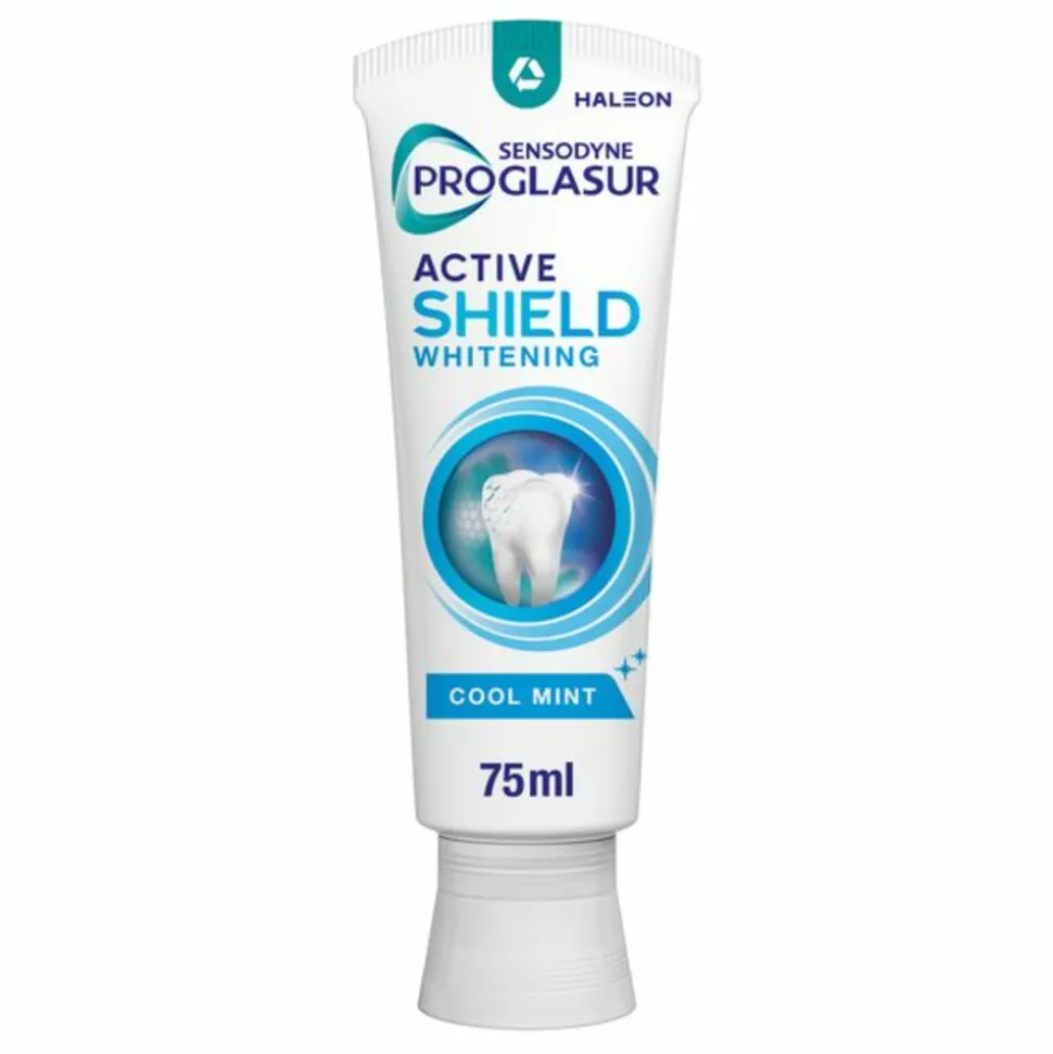 3x Sensodyne Tandpasta ProGlasur Active Shield Whitening 75 ml
