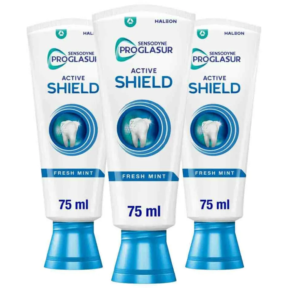 3x Sensodyne Tandpasta ProGlasur Active Shield Fresh Mint 75 ml
