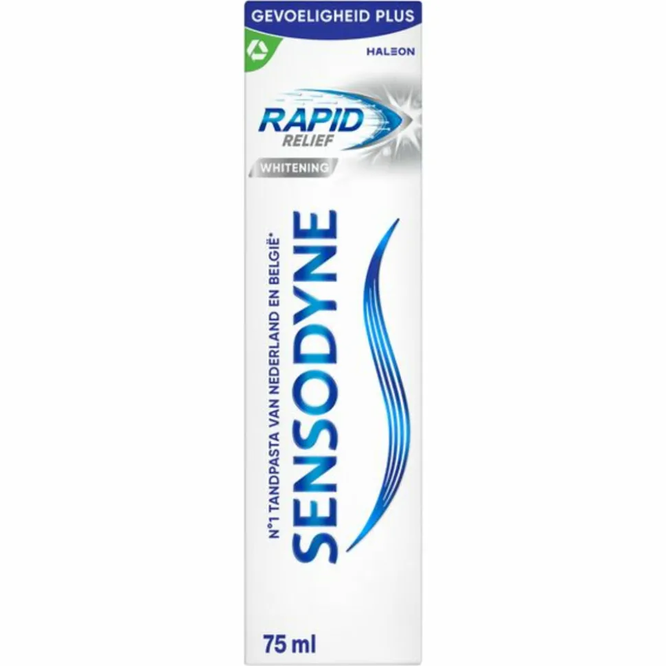3x Sensodyne Tandpasta Rapid Relief Whitening 75 ml