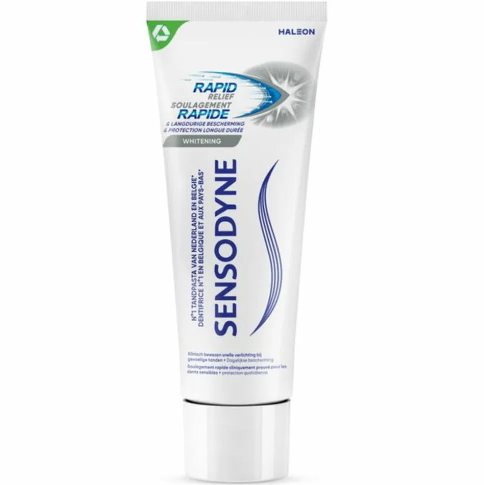 3x Sensodyne Tandpasta Rapid Relief Whitening 75 ml