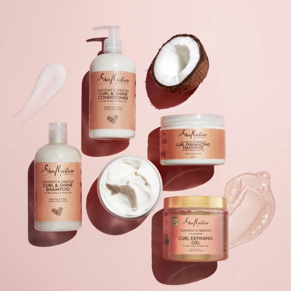 6x Shea Moisture Curl Defining Haargel Coconut & Hibiscus + Flaxseed 431 ml