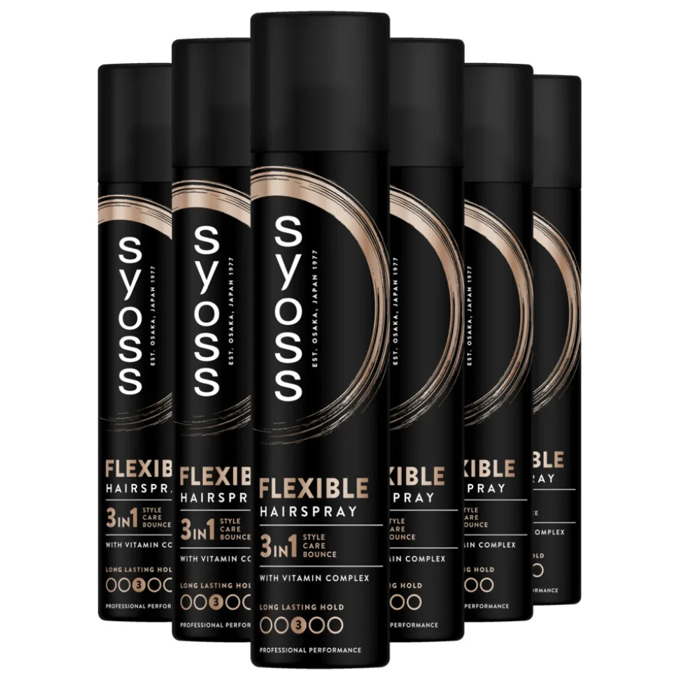6x Syoss Hold & Flex Haarspray 300 ml